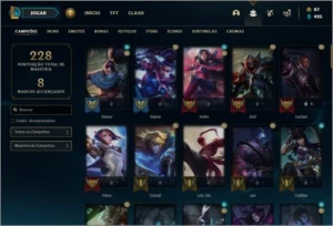 Conta diamante 3 com 83 champs e 46 skins - League of Legends LOL