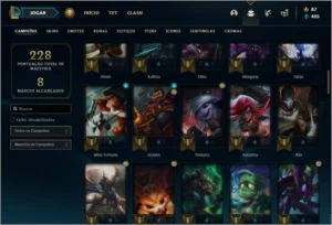 Conta diamante 3 com 83 champs e 46 skins - League of Legends LOL