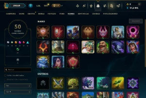 Ouro 3 com 40 Champs e 12 Skins - League of Legends LOL