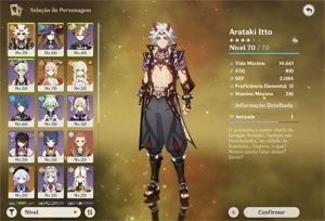 GENSHIN IMPACT - AR39 - ARATAKI ITTO + YOIMIYA (ARCO 5*) E +