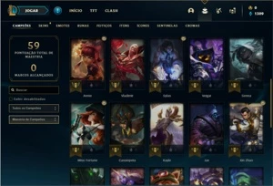 Conta Platina 4 com 31 Champs e 6 Skins +11 Fragmentos - League of Legends LOL