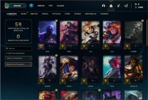 Conta Platina 4 com 31 Champs e 6 Skins +11 Fragmentos - League of Legends LOL