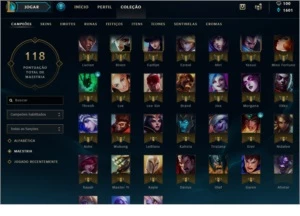 CONTA GOLD 4, SKINS. - League of Legends LOL