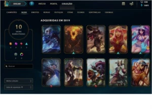 CONTA GOLD 4, SKINS. - League of Legends LOL