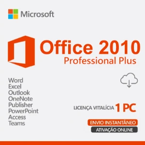 Microsoft Office 2010 Chave Ativação Vitalícia - Softwares e Licenças