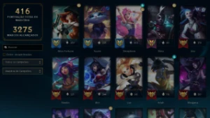 Conta LOL lvl 531 com 416 skins, 438 emotes, 377 ícones + - League of Legends