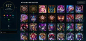 Conta LOL lvl 531 com 416 skins, 438 emotes, 377 ícones + - League of Legends