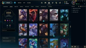 CONTA LEAGUE OF LEGENDS + PLATINA 4 (EX-DIAMANTE) + 200 SKI LOL