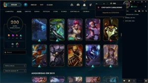 CONTA LEAGUE OF LEGENDS + PLATINA 4 (EX-DIAMANTE) + 200 SKI LOL