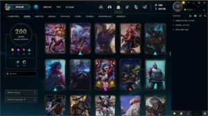 CONTA LEAGUE OF LEGENDS + PLATINA 4 (EX-DIAMANTE) + 200 SKI LOL