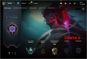 ANÚNCIO DINAMICO CONTAS PLATINA W/R 70% - League of Legends LOL