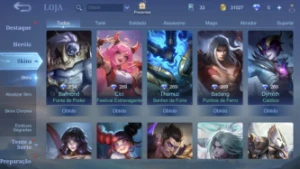 Conta Mobile Legends 146 Skins E Collector