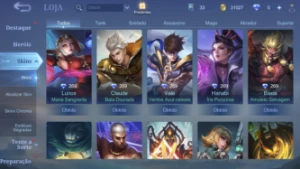 Conta Mobile Legends 146 Skins E Collector