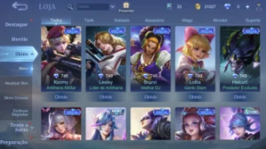 Conta Mobile Legends 146 Skins E Collector