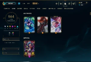 Unranked com 150 Champs e 164 Skins ( TOP / MID / JG ) - League of Legends LOL