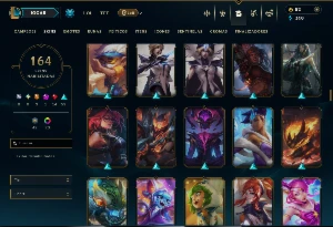 Unranked com 150 Champs e 164 Skins ( TOP / MID / JG ) - League of Legends LOL
