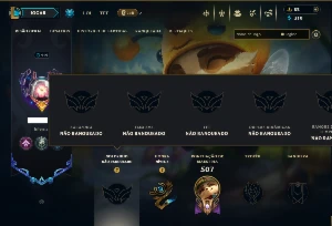 Unranked com 150 Champs e 164 Skins ( TOP / MID / JG )
