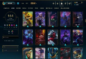 Unranked com 150 Champs e 164 Skins ( TOP / MID / JG ) - League of Legends LOL