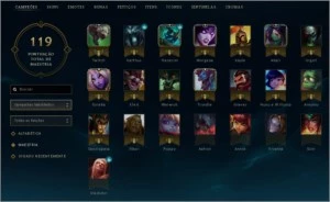 CONTA PLATINA 5 - 43 CAMPEÕES - 9 SKINS - League of Legends LOL