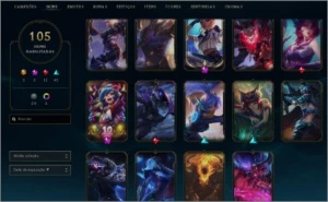 Pacote 2 Contas LoL diamante e gold 1/WR/VALORANT/LOR/ 105 - League of Legends