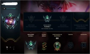 CONTA LEAGUE OF LEGENDS / ELO PLATINA ( APENAS 80,00 ) LOL