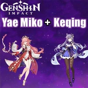 Conta Genshin Impact AR 5 com Yae Miko e Keqing
