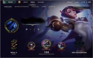 Conta unranked nivel 33+ Skins  50 reais - League of Legends LOL