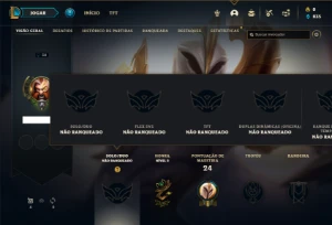 Conta Unranked com 28 Champs e 4 Skins + 2 Fragmentos - League of Legends LOL