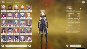 Conta GENSHIN com Itto, Albedo, Hu-Tao, Jean & Keqing - Genshin Impact