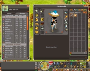 V> Sram 199 ( scrol str,int,wis,vit) equipado + cra 183 - Dofus