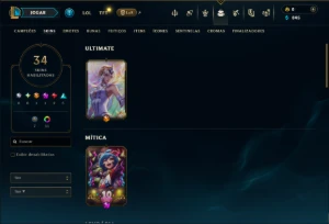 Ouro 3 com 90 Champs e 34 Skins ( JG / SUP / TOP ) - League of Legends LOL