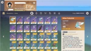 Conta Mundo level 41 +  Venti  +  100% Geoculos + Olho Vento - Genshin Impact