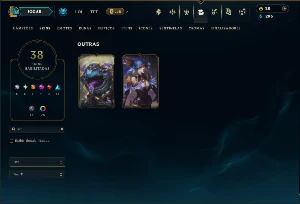 Diamante 4 com 85 Champs e 38 Skins - League of Legends LOL