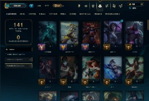 Diamante 4 com 85 Champs e 38 Skins - League of Legends LOL