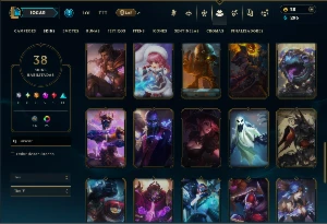 Diamante 4 com 85 Champs e 38 Skins - League of Legends LOL