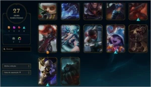 conta smurf plat 2 com 27 skins e 77 icones - League of Legends LOL