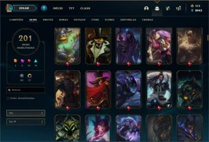 Conta LOL - 200+ skins - GOLD - League of Legends