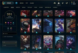 Conta LOL - 200+ skins - GOLD - League of Legends