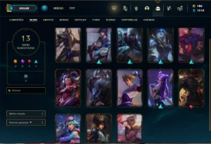Bronze 2 com 36 Champs e 13 Skins ( MAIN ADC ) - League of Legends LOL