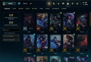 Bronze 2 com 36 Champs e 13 Skins ( MAIN ADC ) - League of Legends LOL
