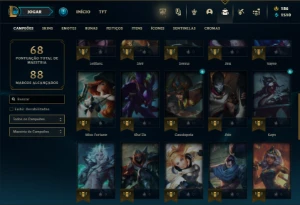 Bronze 2 com 36 Champs e 13 Skins ( MAIN ADC ) - League of Legends LOL