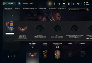Bronze 2 com 36 Champs e 13 Skins ( MAIN ADC ) - League of Legends LOL