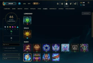 Platina 4 com 35 Champs e 7 Skins - League of Legends LOL