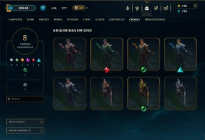 Platina 4 com 35 Champs e 7 Skins - League of Legends LOL