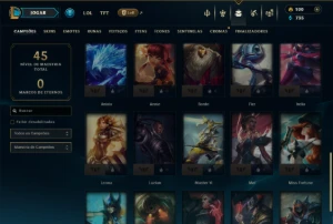 Platina 4 com 35 Champs e 7 Skins - League of Legends LOL