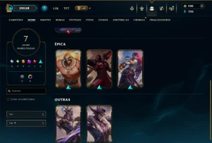 Platina 4 com 35 Champs e 7 Skins - League of Legends LOL