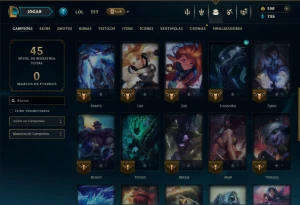 Platina 4 com 35 Champs e 7 Skins - League of Legends LOL