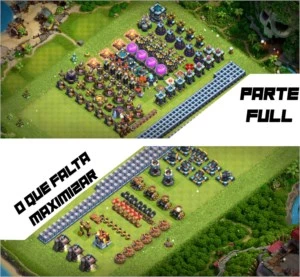 CV13 SEMI FULL TH13 6 CONSTRUTOR  5 SKINS BEM UPADO + GEMAS - Clash of Clans
