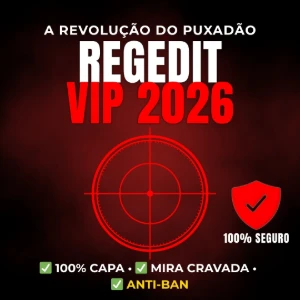 Painel Regedit VIP Free Fire 2026 Sensibilidade 100% Capa