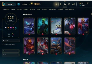 Unranked com TODOS os champs e 223 Skins + Kayle Juiza - League of Legends LOL